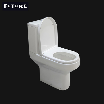 Στενή συνδεμένη τουαλέτα WC 610*357*400MM ύψους άνεσης παγίδων Π δύο κομματιών