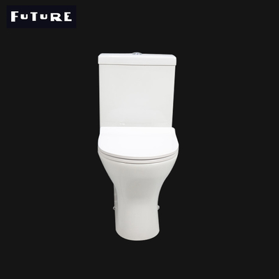 Διπλή επίπεδη τουαλέτα 570mm προβολής 3L 6L κεραμική σύντομη πλύσιμο κάτω από το WC