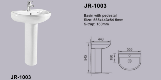 ISO9001 άσπρος σύγχρονος??????????? νεροχύτης 555*443*845MM βάθρων