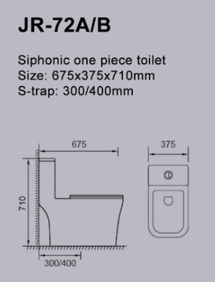 Washdown Siphonic υψηλής αποδοτικότητας αποχωρητήριο 675*375*710mm φιλιππινέζικο Watercloset